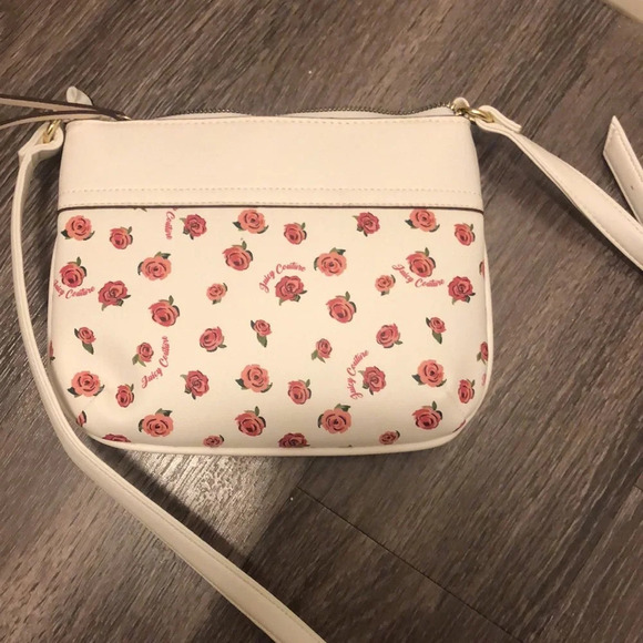 Juicy Couture White Ditsy Rose Purse W/ Matching Wallet - Picture 10 of 15